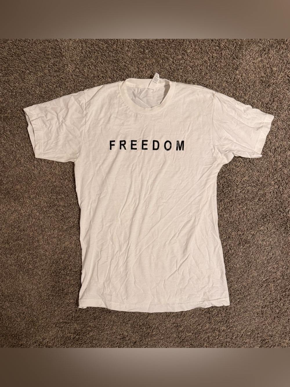 Charlie Kirk Memorial Freedom White & Black T-Shirt - M